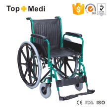 Silla de ruedas de acero Manual Medical Topmedi con reposabrazos desmontables